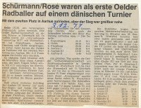 Schürmann / Rose beim Turnier in Dänemark