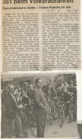 Volksradfahren hat 1978 Premiere in Oelde